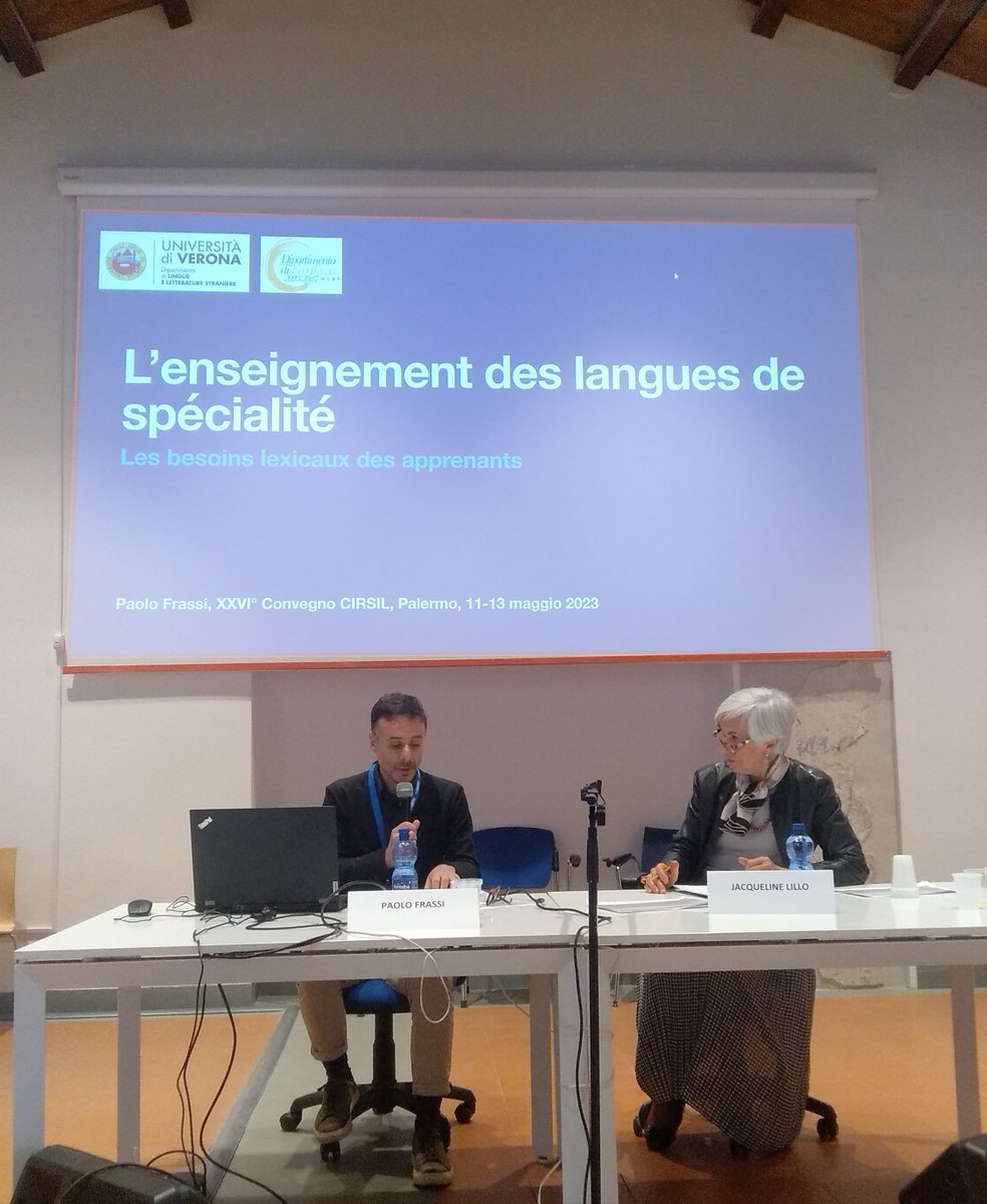 Ora, nel XVI Convegno CIRSIL a Palermo, Paolo Frassi (Università di Verona) presenta "L’enseignement des langues de spécialité : les besoins lexicaux des apprenants"