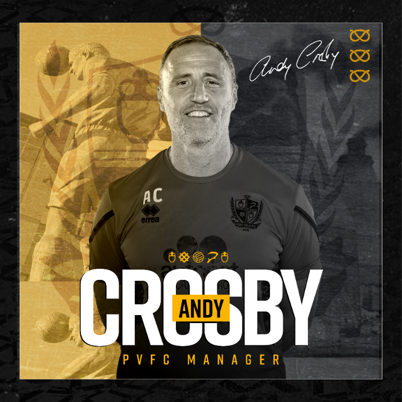 OfficialPVFC's tweet photo. ✍️ Port Vale Football Club is delighted to announce the appointment of Andy Crosby as First Team Manager.

#PVFC | #UTV