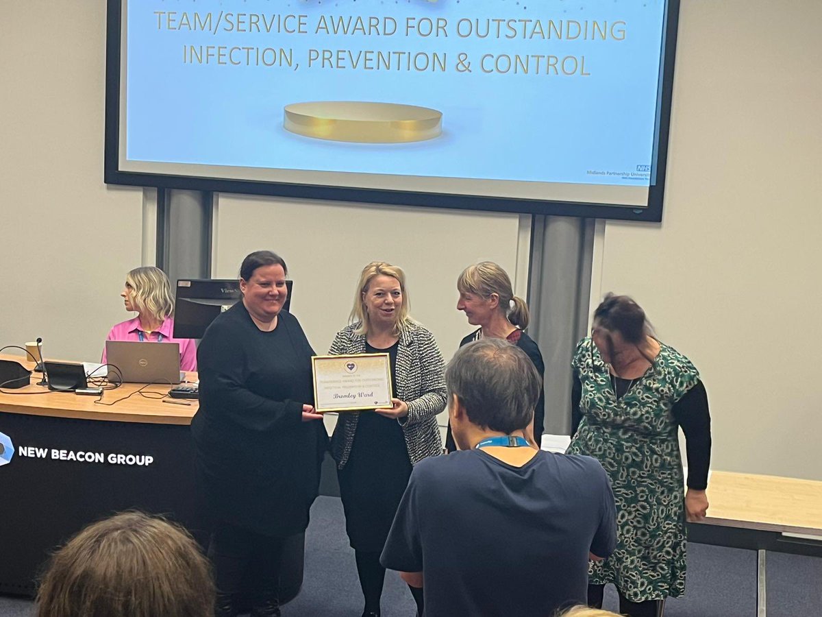 Infection Control MPFT (@infectioncontr4) on Twitter photo Congratulations to Bromley ward at SGH for your win today at Nurses awards, for outstanding in Infection Prevention and Control presented by the Lead in IPC <a href="/Carriebugmad/">Carrie Felgate RN</a> 👏🏻<a href="/mpftnhs/">Midlands Partnership University NHS FT</a> <a href="/joanne_withers/">Joanne Withers</a> <a href="/KerrieSmith741/">kez</a> Congratulations to Bromley ward at SGH for your win today at Nurses awards, for outstanding in Infection Prevention and Control presented by the Lead in IPC <a href="/Carriebugmad/">Carrie Felgate RN</a> 👏🏻<a href="/mpftnhs/">Midlands Partnership University NHS FT</a> <a href="/joanne_withers/">Joanne Withers</a> <a href="/KerrieSmith741/">kez</a>