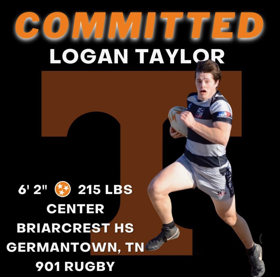 901Rugby's tweet photo. Another 3x TN State chmapion senior and 2 sport athlete Logan Taylor @Football_BCS going to @Vol_Rugby  @Teamshabazz9 @johnvarlas @gmsdk12 @CHSDragonFB @GermantownRed @HHSMustangs  #footballcrossovers #getyourring https://t.co/bF5JC0WxFz