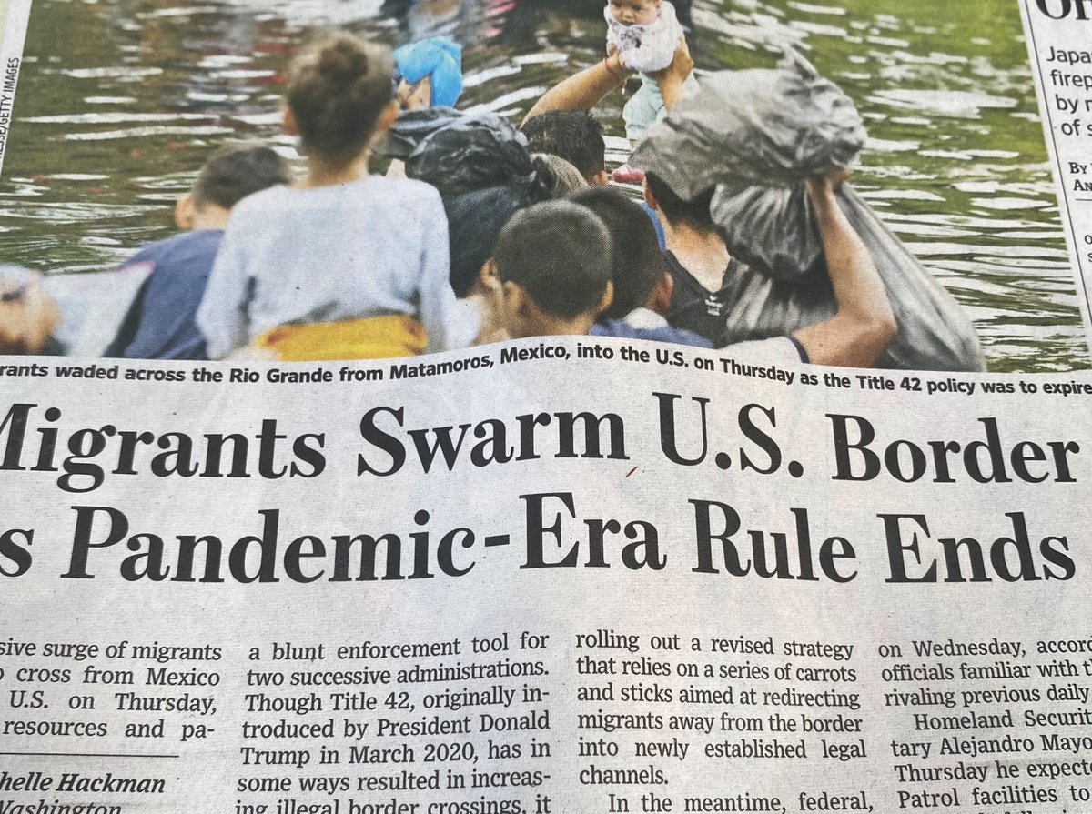 They’re not locusts, they’re human beings. They’re not “swarming” the border, they’re crossing it. But “migrants cross border” doesn’t make for a news headline. So it has to be a “swarm.”
