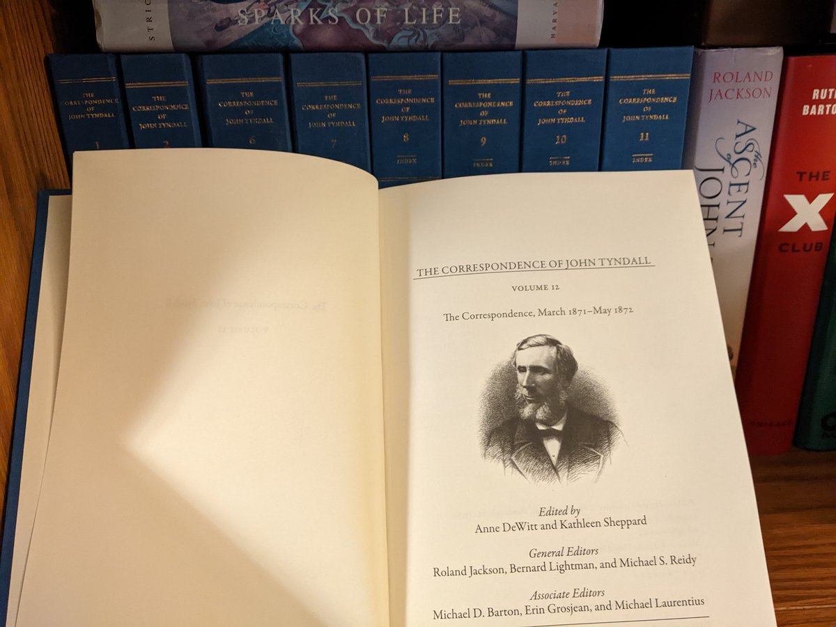 Volume 12 of The Correspondence of John Tyndall (@ProfTyndall) was just published. Congrats Anne DeWitt & @k8shep! 

@UPittPress @AbbySCollier @Roland_Jackson 

#histsci #histSTM #histphys