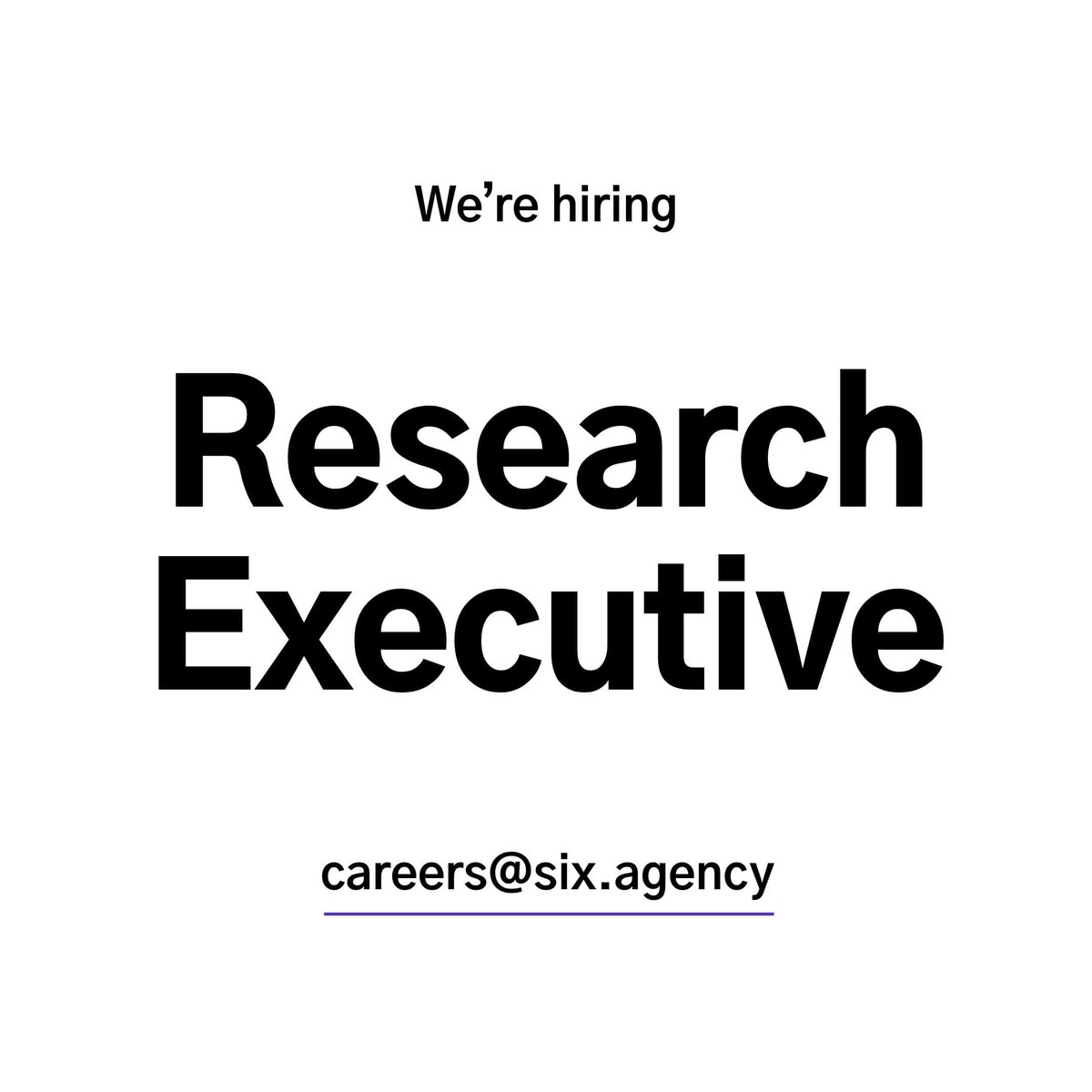 We are hiring a talented Research Executive to join our growing strategy team. If you have a growth mindset and a can-do attitude for data and insights, then click below to find out more: 
ow.ly/CgQA50OmxHy

#Hiring #People #Culture