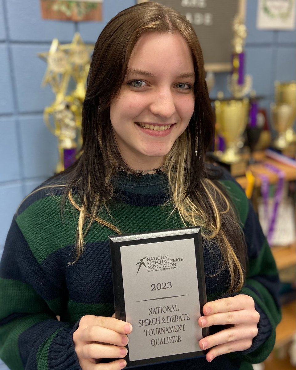 Congratulations to CHS Junior, MC Grimes who has qualified for the National Speech &amp; Debate Association's National Tournament in Lincoln-Douglas Debate! MC is a member of the CHS Forensics &amp; Debate Team. She will represent Arkansas &amp; CHS in Phoenix in June. #6legs4life