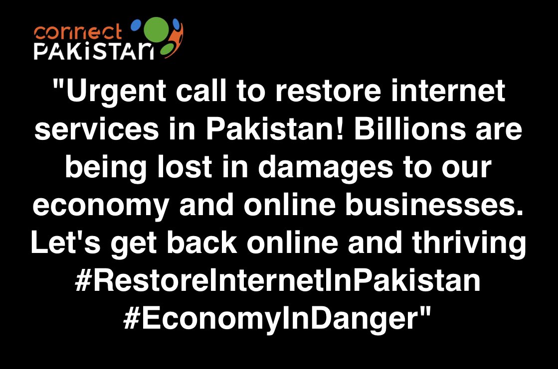 ConnectPakista8's tweet photo. "Urgent call to restore internet services in Pakistan! Billions are being lost in damages to our economy and online businesses. Let's get back online and thriving #RestoreInternetInPakistan #EconomyInDanger #imran_Khan #socialmedia #OnlineBusiness #internet 
@PTAofficialpk https://t.co/73GzOOpj3M