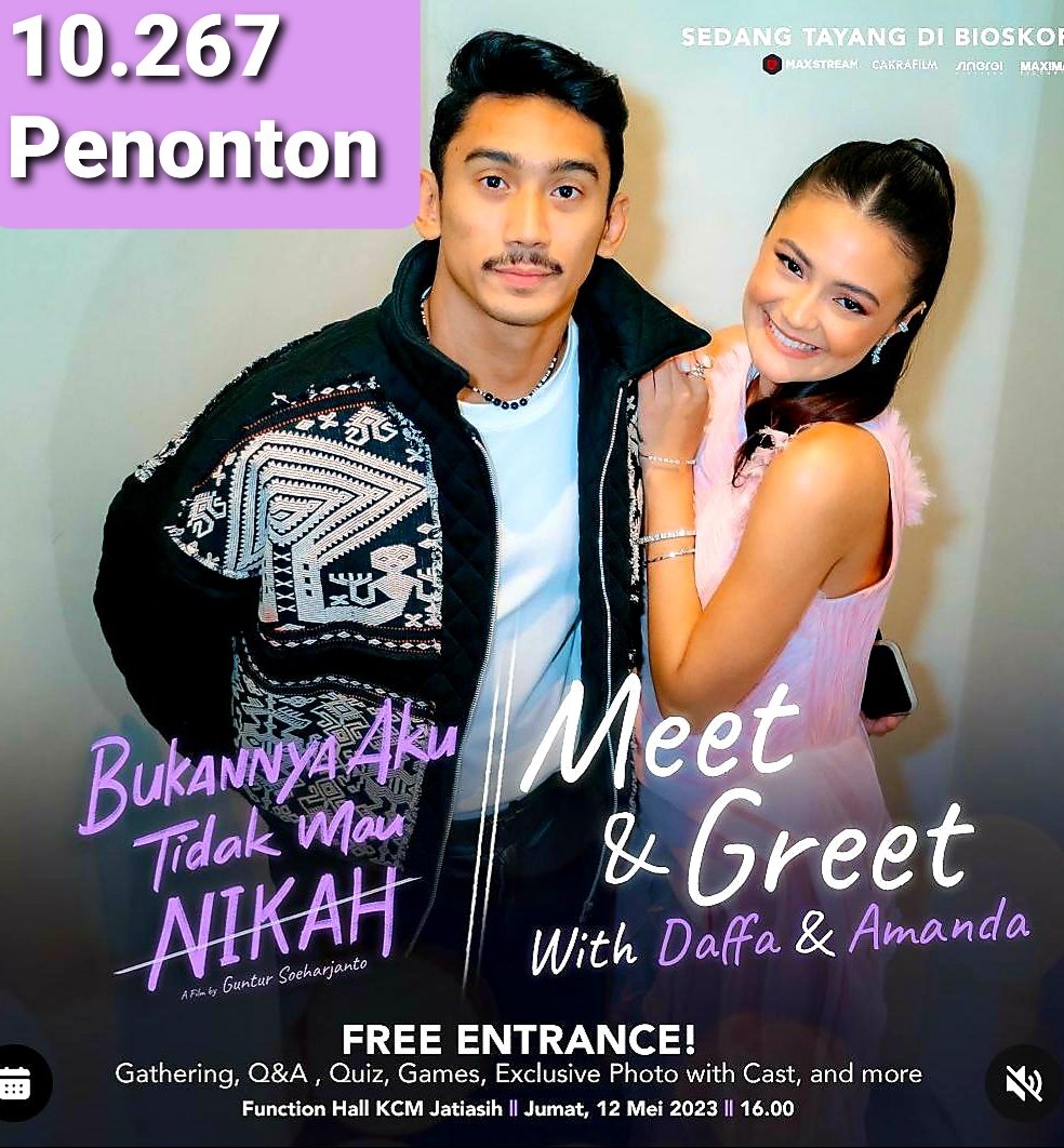 yan_widjaya's tweet photo. *B.O*
Sampai Kamis 11/5/2023 berapa jumlah penonton 2 film Indonesia terbaru di bioskop?
#BukanAkuTidakMauMenikah 10.267
#HelloGhost 27.418
Dan 4 film masih bertahan:
#Dedemit 100.009
#Khanzab 1.159.644
#BuyaHAMKAvol1 1.250.912
#SewuDino 4.550.000 +
Sudah nonton, Bung? https://t.co/XY0XIl2yQB