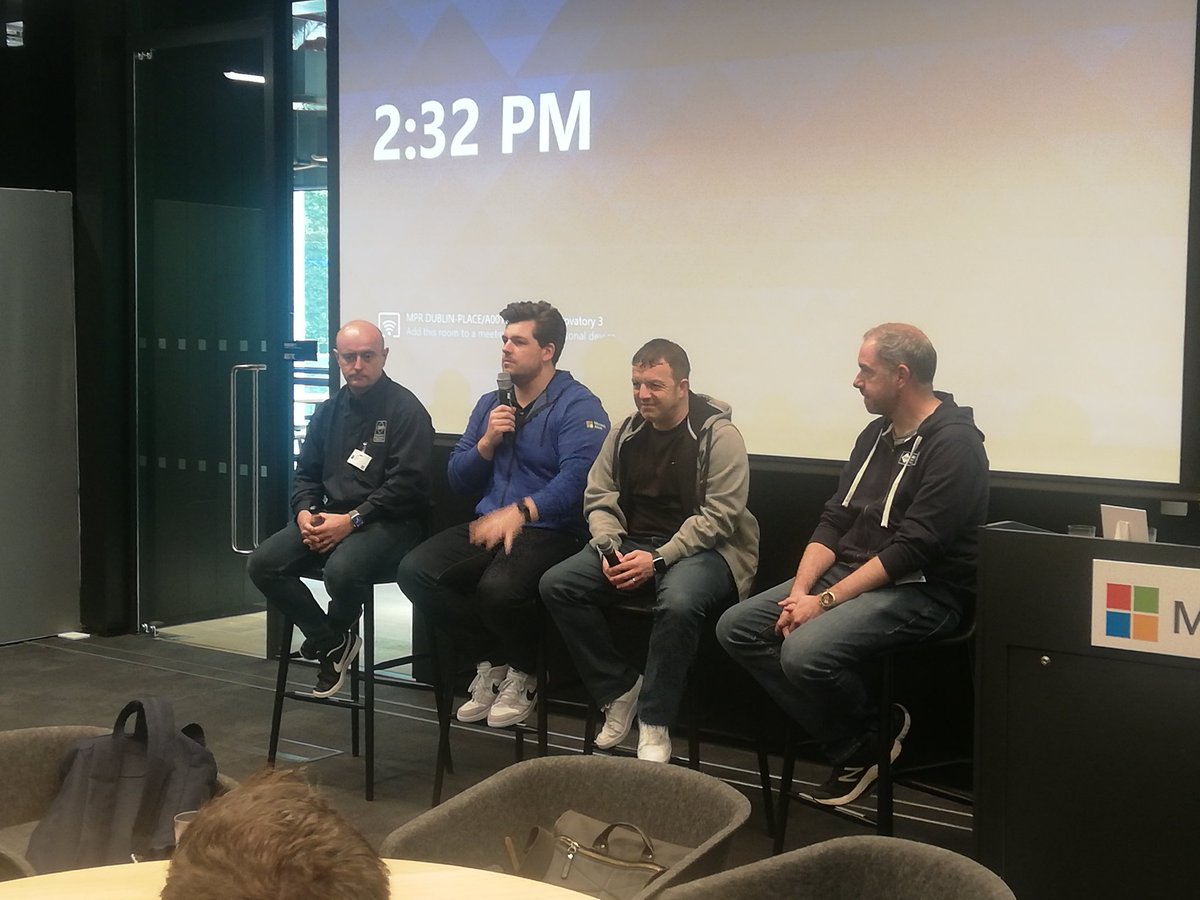 AMA session kicking off with @joe_elway , @wedoAzure, @kgreeneit and @azure_alan here at Global Azure Dublin 

#GlobalAzure #Azure