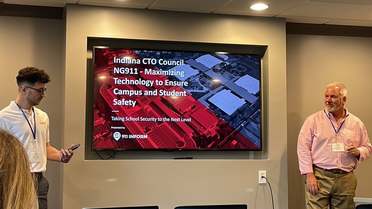 Excited for this session to focus on next gen 911 and safety here at the CTO clinic. @RossvilleSchool #incto