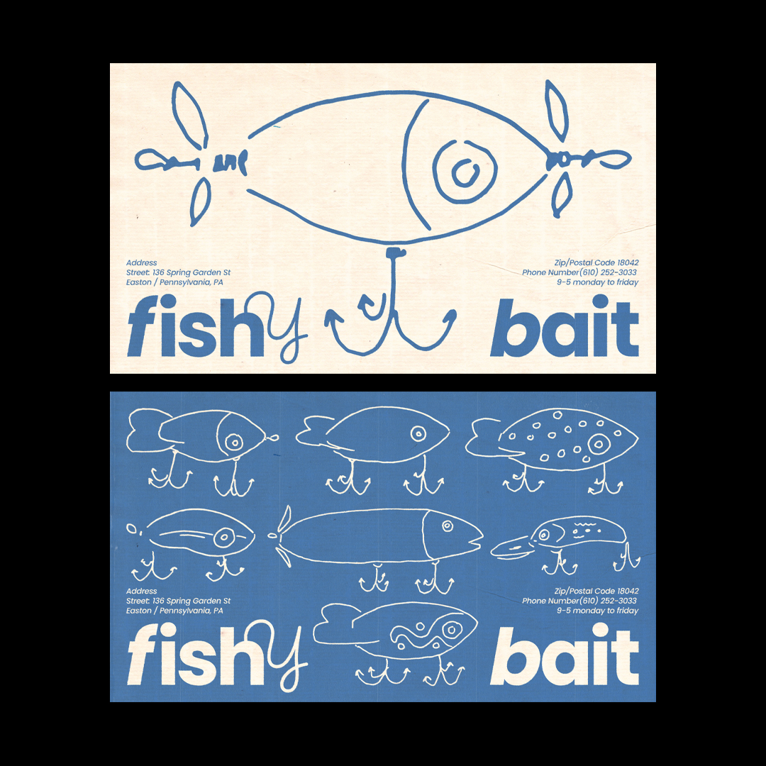 Business Card concept for a bait shop.