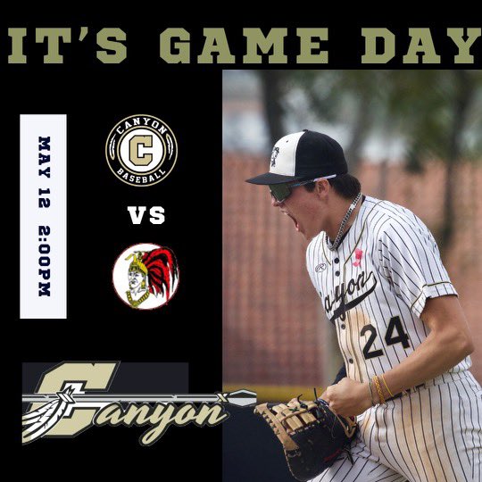 canyonbaseball's tweet photo. It’s game day! Let’s go Comanches. We will travel to Barstow for quarterfinal game time at 2pm. @ComancheSports @thecanyontribe @OCSportsZone @ocvarsity @SteveFryer @latsondheimer https://t.co/dEIe2iWUGd