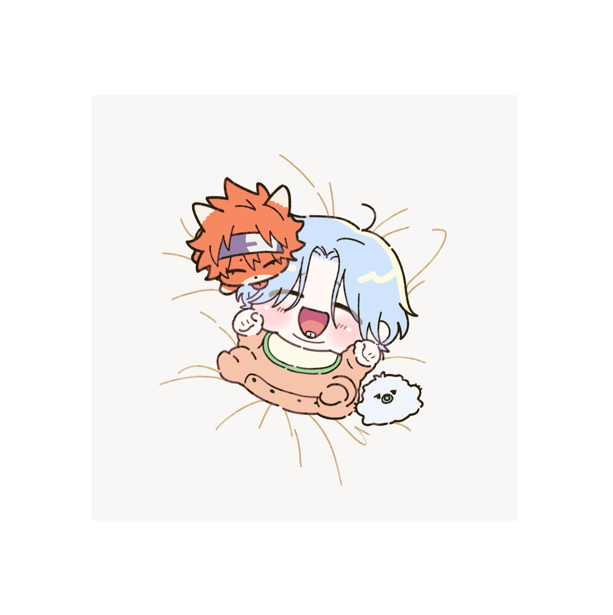 「キャッキャッ」|🐸女々男🐸のイラスト