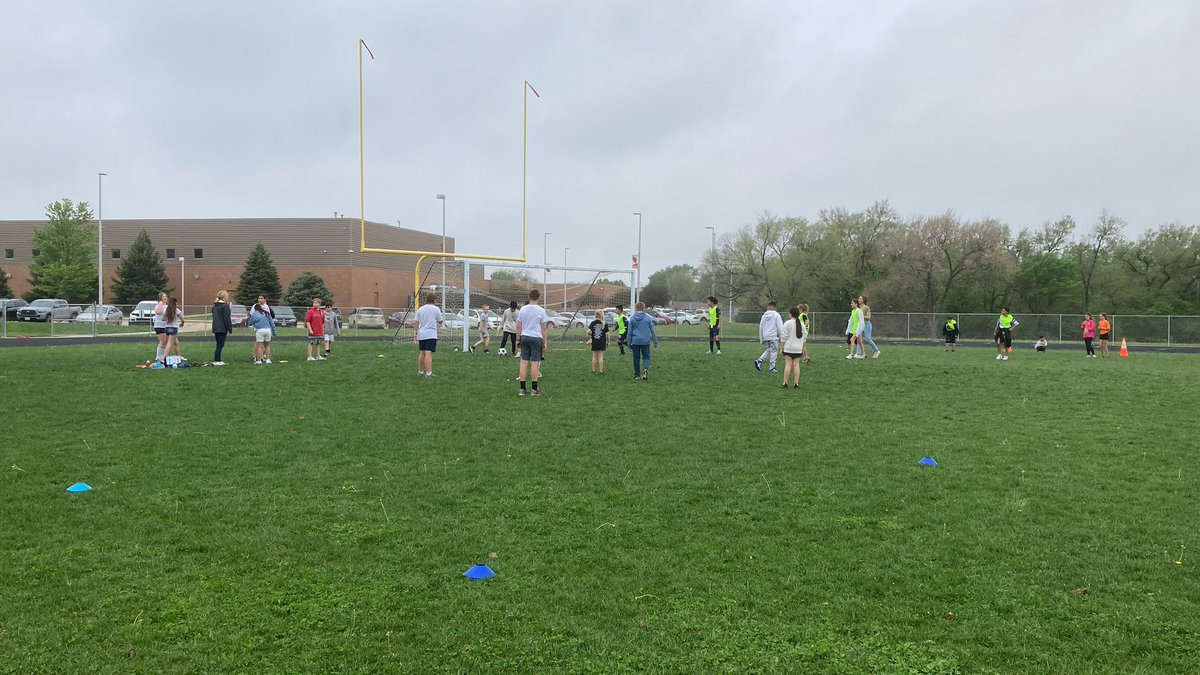 Welcome to the Crete intermediate 5th grade soccer tourney… a little cool and a little wet, but overall playable.  Definitely need to work on throw ins…