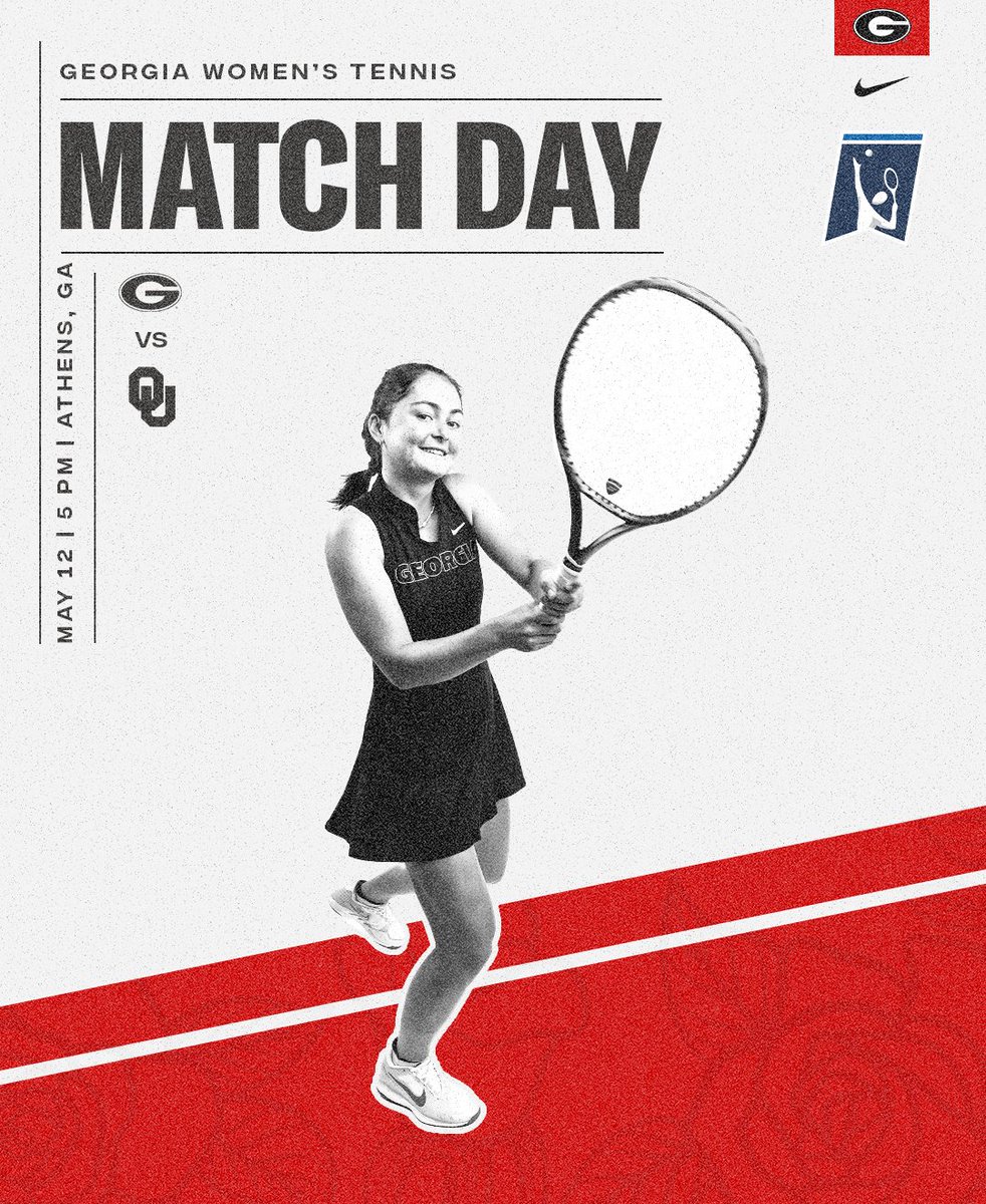UGAWomensTennis's tweet photo. Home. 𝓢𝔀𝓮𝓮𝓽. Home.
🆚 #13 Oklahoma
🏟 Dan Magill Tennis Complex
📍 Athens, Georgia
⌚️ 5 p.m.
🎟️ https://t.co/WaVOLXTiT6 ($5)
📊 https://t.co/A8kChOUGLr
🖥 https://t.co/TnN7533LSk
#GoDawgs x #FillMagill https://t.co/QyUaC03jIP