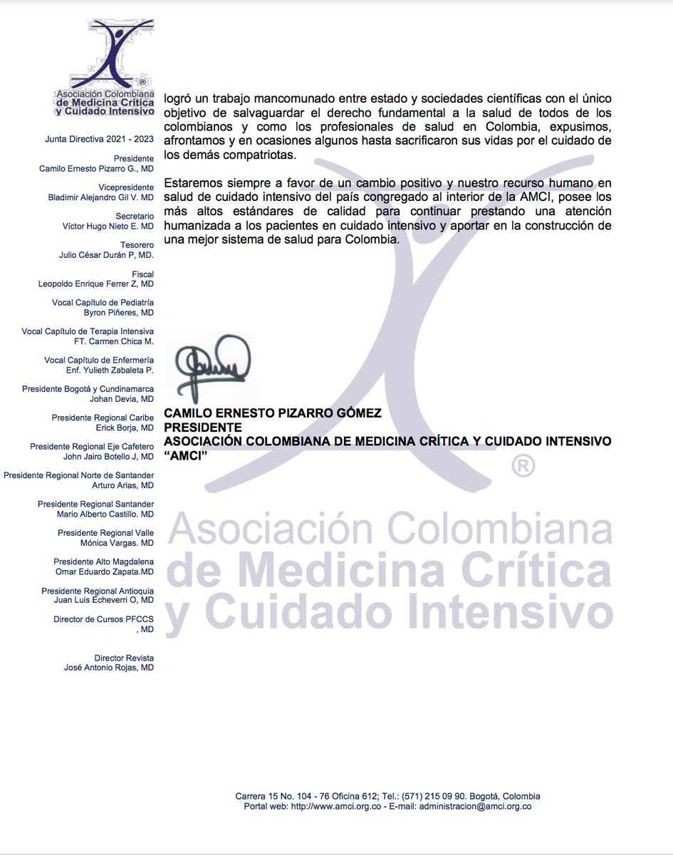 AMCI (@amci_colombia) on Twitter photo CARTA ABIERTA AL MINISTRO DE SALUD DR. <a href="/GA_Jaramillo/">Guillermo Jaramillo</a>
amci.org.co/carta-abierta-… CARTA ABIERTA AL MINISTRO DE SALUD DR. <a href="/GA_Jaramillo/">Guillermo Jaramillo</a>
amci.org.co/carta-abierta-…