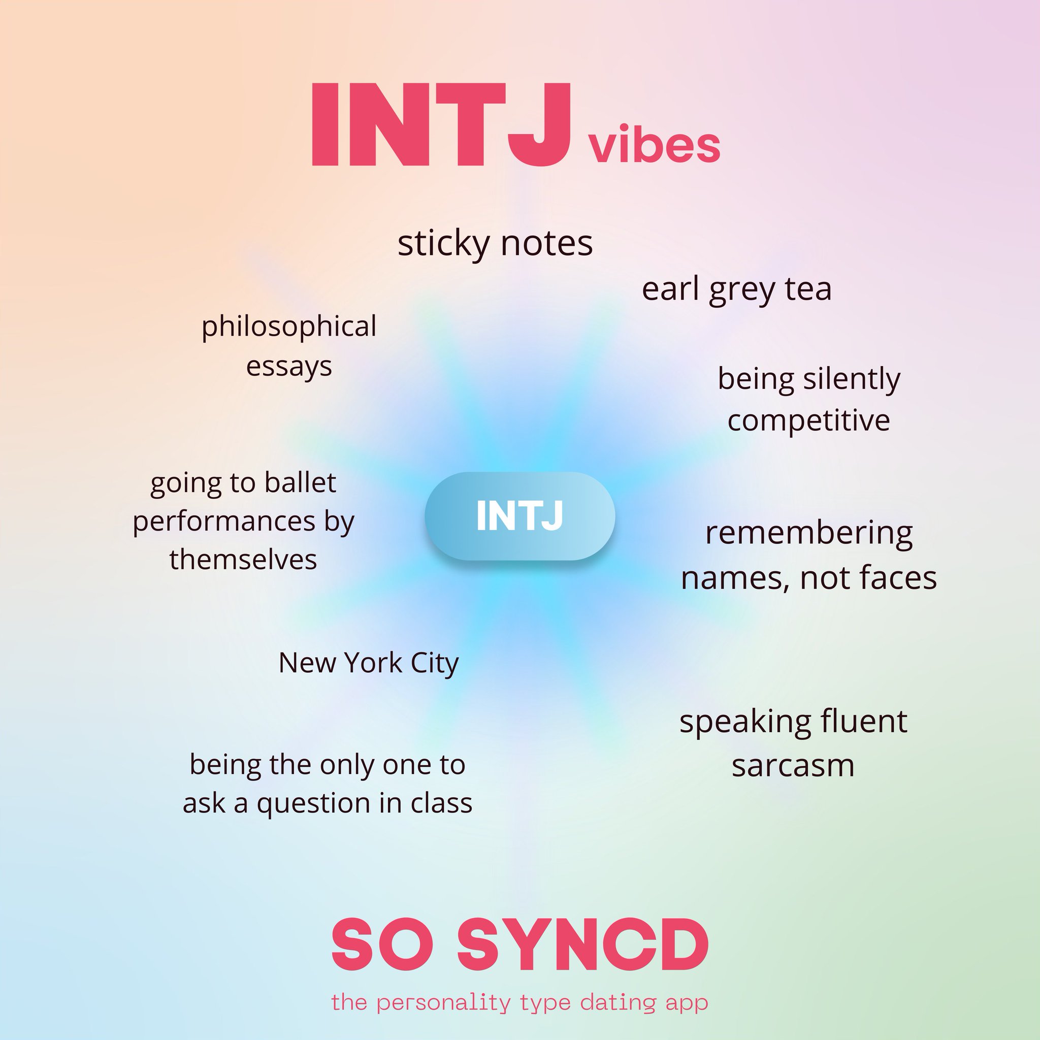 So Syncd on X: INTJ, ENTJ, ISTJs, and ESTJ vibes. Follow @SoSyncd