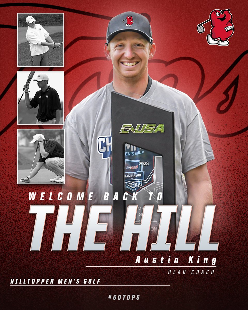 𝗪𝗲𝗹𝗰𝗼𝗺𝗲 𝙗𝙖𝙘𝙠 𝘁𝗼 𝗧𝗵𝗲 𝗛𝗶𝗹𝗹

We're incredibly excited to bring Austin King back home to WKU to lead our program ❗️ #GoTops 

📝 | goto.ps/3M1Kfpv
