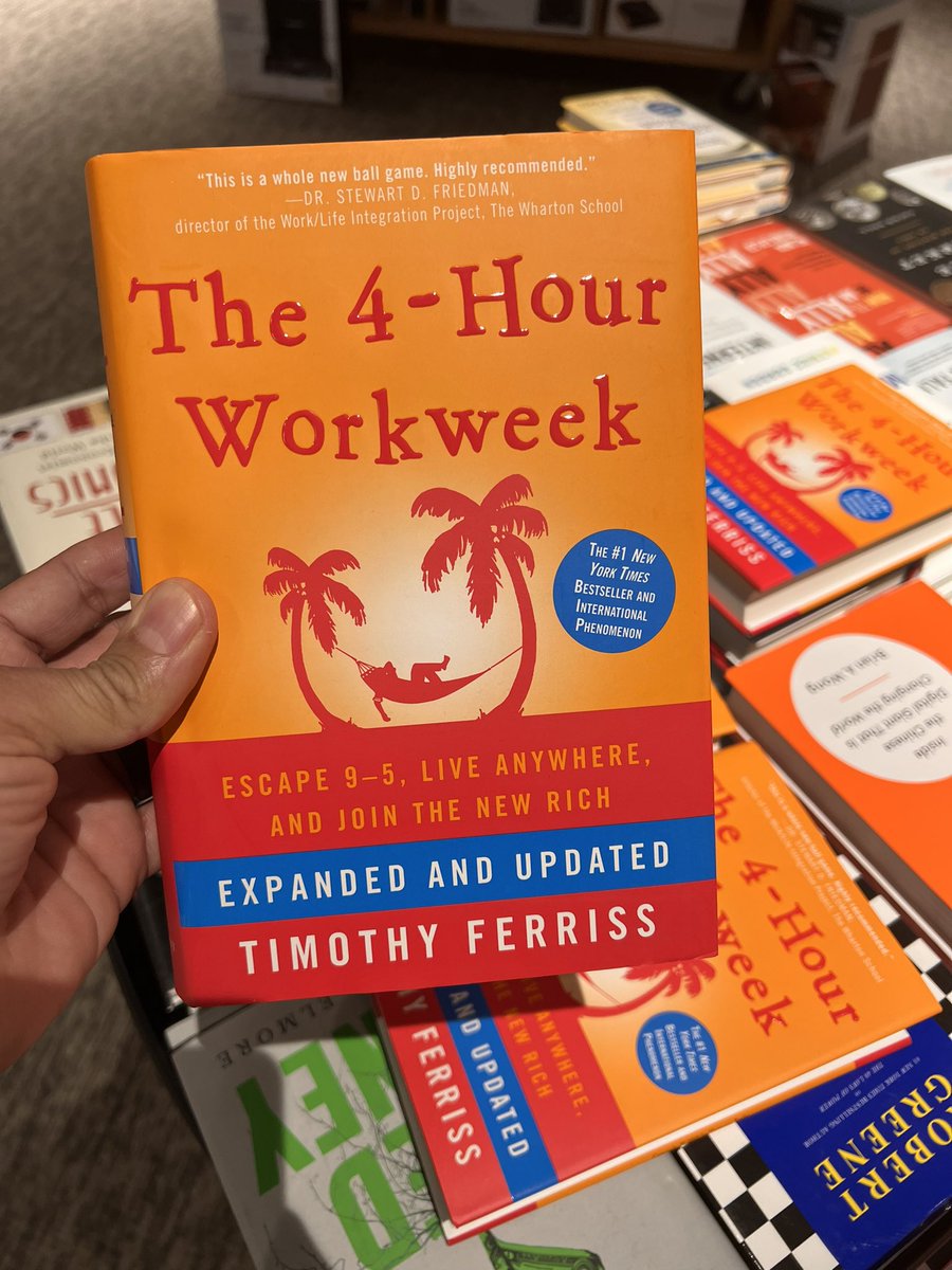 FlyersDistrict's tweet photo. It’s graduation season. This is the book I’ve been giving out the most. Oh and @tferriss I took the liberty of moving a couple of them to the Practical Philosophy section at Barns and Noble. 😜#fourhourworkweek https://t.co/SdO2pyihfJ