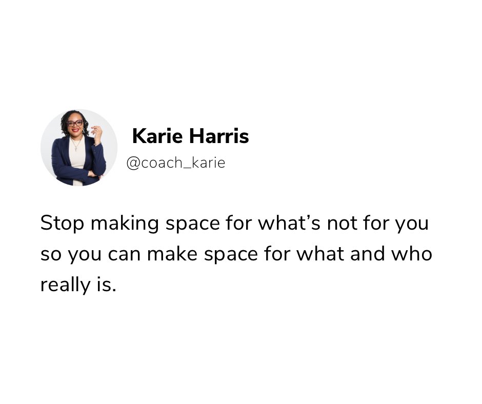 It’s time to start creating space for what truly matters. 

Get your passion and fulfillment back. 
Get your creativity back. 
Create space for more love and support.
Create space just to be. 
You deserve it.

💙

#coachkarie