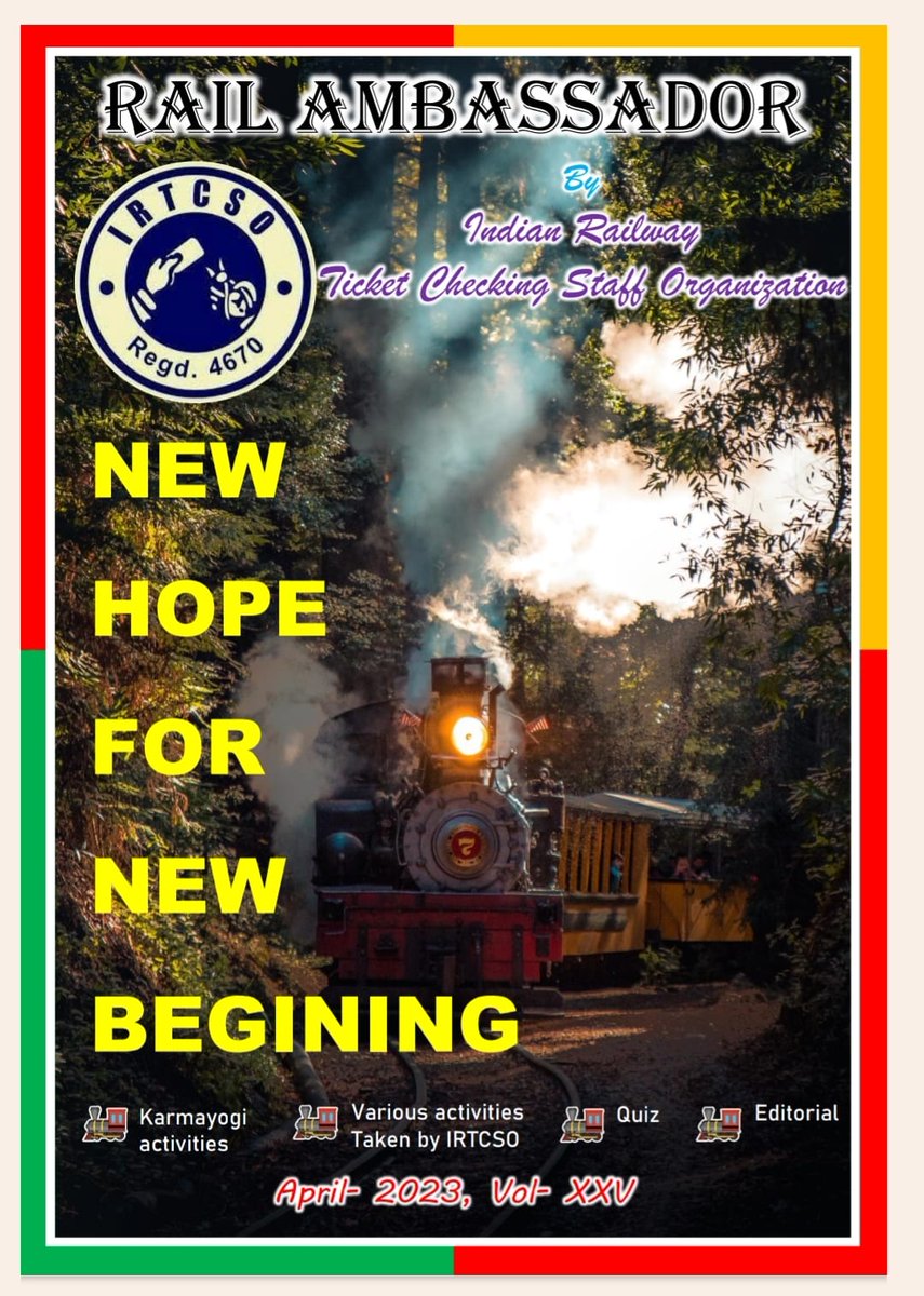 *RAIL AMBASSADOR* E MAGAZINE LAUNCHED BY PRESIDENT IRTCSO MR.MANISH SRINGRISHI JI ON 12.05.23.