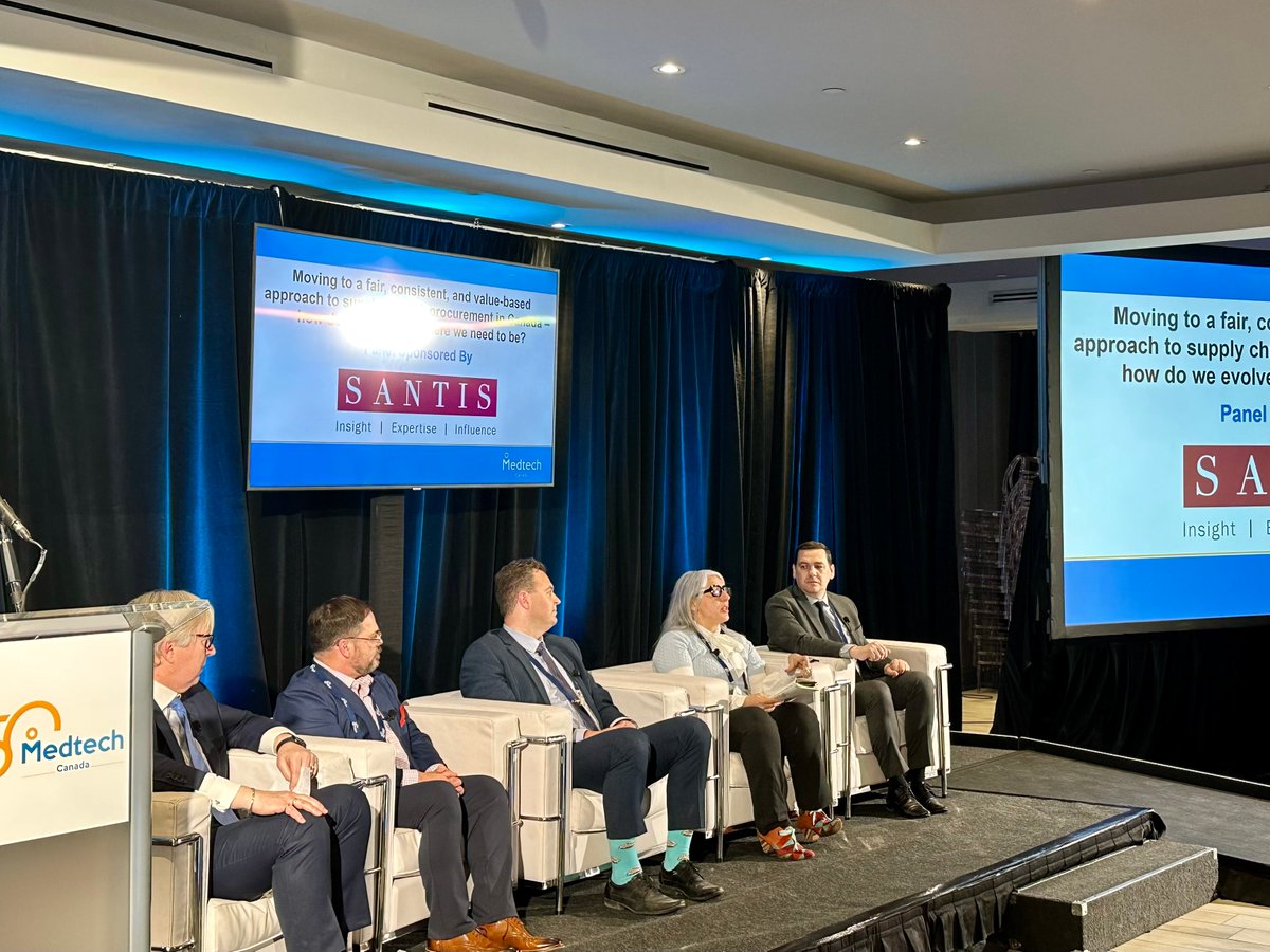 SantisHealth's tweet photo. Reflecting on a great day at yesterday's @Medtech_Canada conference.

As a proud sponsor, Santis Health had the opportunity to celebrate Medtech's 50th anniversary and explore the industry's future with expert panelists.

#MedtechCanada2023 https://t.co/VMKMcX72kv