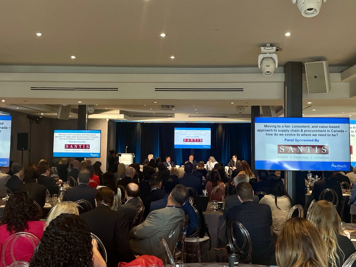 SantisHealth's tweet photo. Reflecting on a great day at yesterday's @Medtech_Canada conference.

As a proud sponsor, Santis Health had the opportunity to celebrate Medtech's 50th anniversary and explore the industry's future with expert panelists.

#MedtechCanada2023 https://t.co/VMKMcX72kv