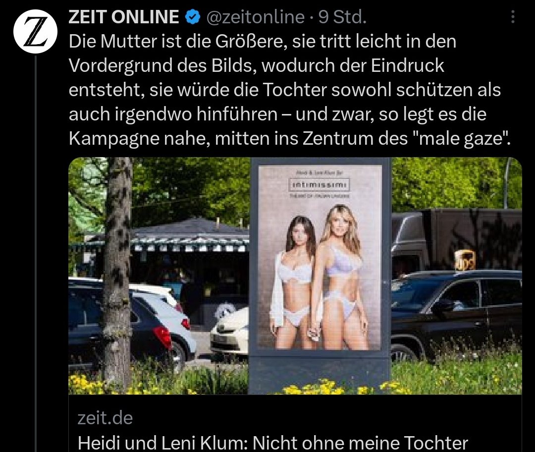 Die neue Werbekampagne in der Heidi Klum mit ihrer Tochter posiert ist unerträglich.
WIR WOLLEN NACKTE TRANSMÄNNER!
#HeidiKlum #Eurovision2023 #PrideOrDie