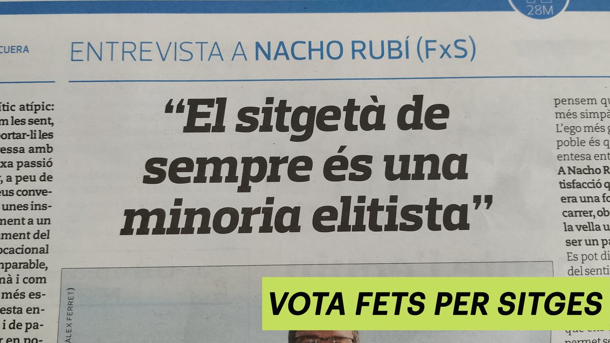 fetspersitges's tweet photo. A @lecodesitges ens han fet una entrevista. Si no saps a qui votar, després de llegir-la ho tindràs clar. Fets per Sitges, un Nou Horitzó. Vota Fets per Sitges.
@ignasirubi @XaviGarB @silviapf78 #Sitges #garraf #barcelona #EleccionsMunicipals2023 https://t.co/NEISzBWxLA