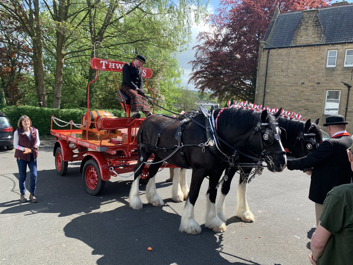 Our very special visitors have arrived. Everyone loves the <a href="/ThwaitesBrewery/">ThwaitesBeerandPubs</a> Horses. Get yourselves down if you want a photo op or to feed a carrot or two