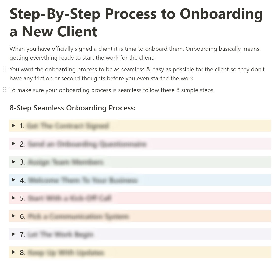 Onboarding a client wrong can ruin the relationship before it even begins

First impressions are SOO important so you can’t screw it up.

I have a proven process to onboard a client the right way

Like, RT, and Comment “Client" and I'll DM it to you for FREE

(must be following)