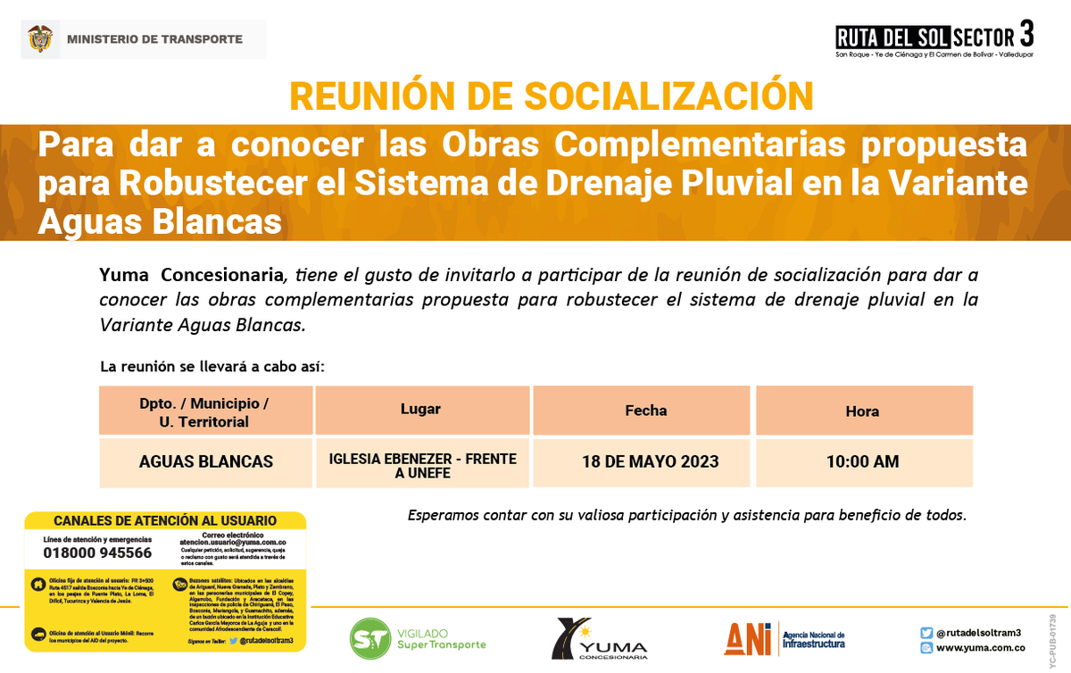 rutadelsoltram3's tweet photo. Reunión de Socialización para dar a conocer #ObrasComplementarias propuestas para robustecer #SistemaDrenajePluvial en variante Aguas Blancas📷📷 https://t.co/GtGdpebRwY