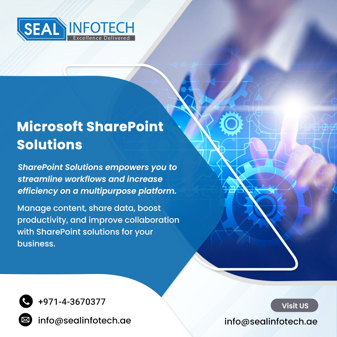 sealinfotech's tweet image. SEAL Infotech is proud to be a certified Microsoft Gold Partner, which means we have demonstrated a high level of expertise in delivering top-quality SharePoint implementations to businesses of all sizes and industries.
#MicrosoftSharePoint #SharePointSolutions