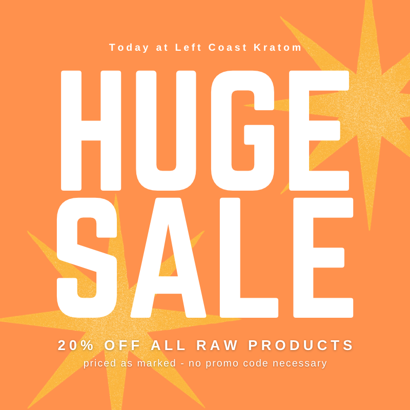 leftcoastkratom's tweet photo. ALL Raw Kratom Is 20% OFF! 

Don't miss out on the chance to save 20% on ALL RAW Kratom products this weekend at Left Coast!

No coupon necessary - qualifying products are already marked down!

https://t.co/cK4IuLuZN5 https://t.co/iaUA3cvm7L