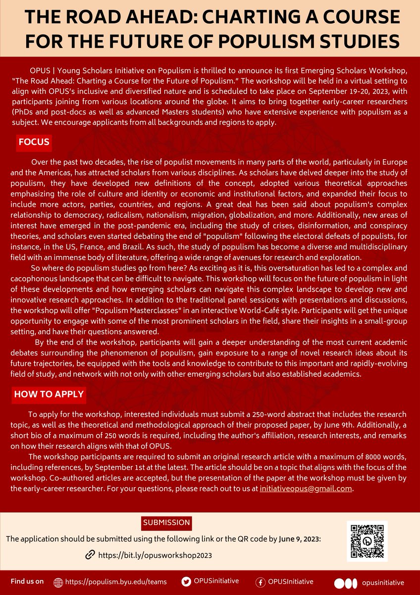 OPUS | Young Scholars Initiative on Populism tweet media