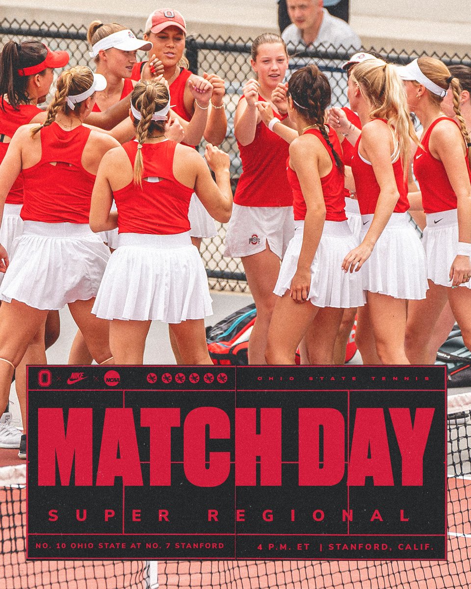 OhioStateWTEN's tweet image. 𝗡𝗖𝗔𝗔 𝗠𝗔𝗧𝗖𝗛𝗗𝗔𝗬❗️

🎾 #NCAATennis Super Regional
⌚️ 4 pm ET
📍 Stanford, Calif.

💻 Watch &amp;amp; Live Scoring gostanford.com/sports/2022/3/…

📺 @CrackedRacquets youtube.com/live/hNGaije5R…

#GoBucks