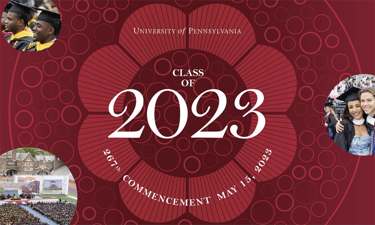 The University of Pennsylvania’s 267th Commencement will be held on Franklin Field on Monday, May 15. 

Expect traffic delays in the area this weekend and on Monday. 

For details and traffic information:
ow.ly/IVxs50OmyWC

About Penn's Commencement: commencement.upenn.edu