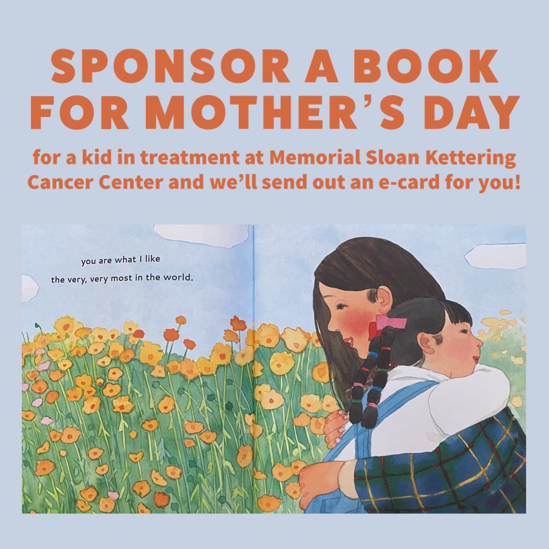 Two more days to make mom’s day by donating to our book drive for kids at MSK! She’ll get a card on Mother’s Day saying how great you are! tinyurl.com/2j2dzbxm
