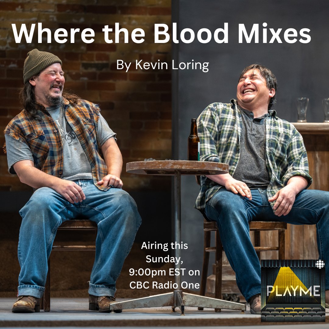 Part 1 of Where the Blood Mixes by Kevin Loring airs this Sunday on <a href="/cbcradio/">CBC Radio</a> as part of <a href="/cbcpodcasts/">CBC Podcasts</a> PlayME! 

🔊: link.chtbl.com/ofgZA8aM, <a href="/cbcradio/">CBC Radio</a> or SiriusXM Sundays 9PM &amp; Wednesdays 11PM EST.

📸: Dahlia Katz, <a href="/Soulpepper/">Soulpepper Theatre Company</a>