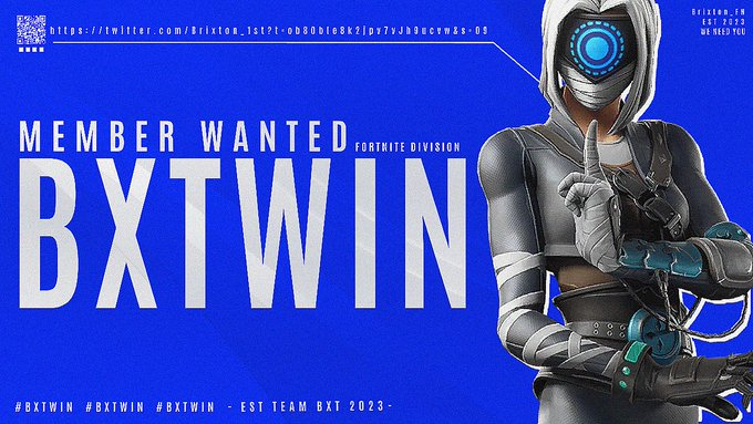 🔘Team Brixton THE FIRST MEMBER WANTED
🎓DIVISION
🔫PLAYERS
 ✍️  EDITORS
📹STREAMERS
🫡Qualifications 
🩶Follow <a href="/Brixton_uk/">Brixton #Bxt</a> 
❤️Like and ♻️Retweet this tweet
Reply your PR link 
#BXTWIN