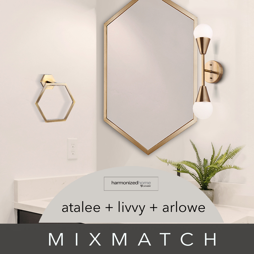 CANARMINC's tweet image. Do you love the glamour of a gold finish? And do you love to mix &amp;amp; match your #homedecor but aren't sure where to start? Let us help you with this week's #MixMatch choice!

linktr.ee/canarm

#IAMCANARM #HarmonizedHome #lighting #mirrors #bathaccessories