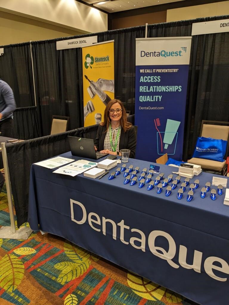 DentaQuest's Mary Murack, AVP Capture &amp; Proposal Operations, Sarah Jensen, Manager Capture &amp; Proposal, and Edith Acevedo, Network Relations Consultant, attended the 2023 IA Dental Association's Conference, met with Dental Health Champions and learned more about IA dental.