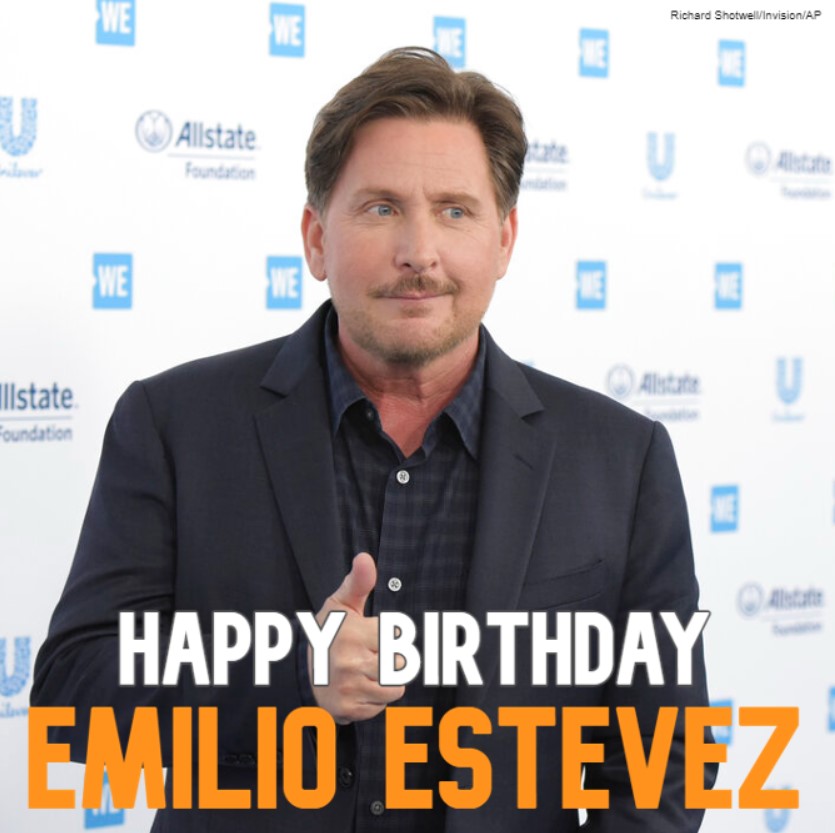  HAPPY BIRTHDAY! Actor Emilio Estevez turns 6 1 today. 