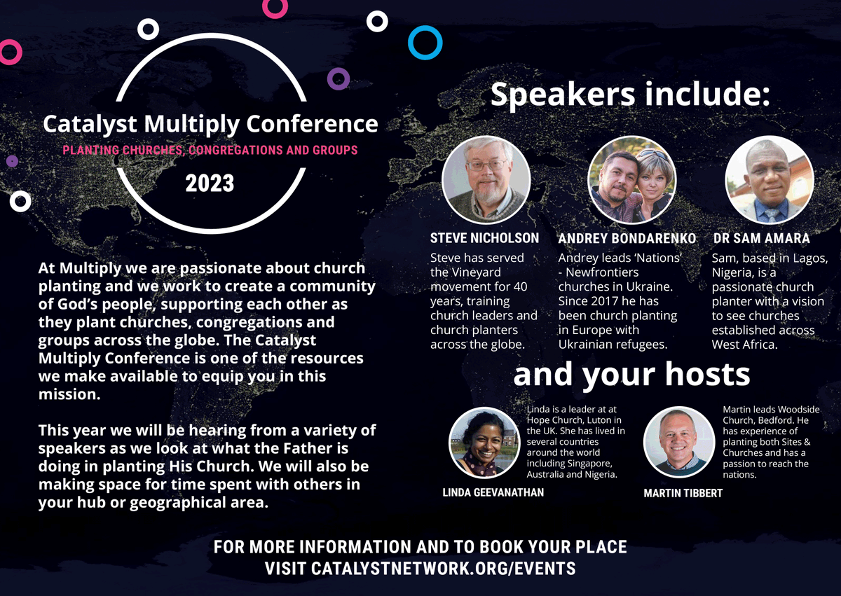 MultiplyConf's tweet image. Catalyst Multiply Conference // Saturday 24th June 2023, 9am -5pm

Find out more information &amp;amp; book your place here: catalyst.churchsuite.com/events/8dhqdcer
