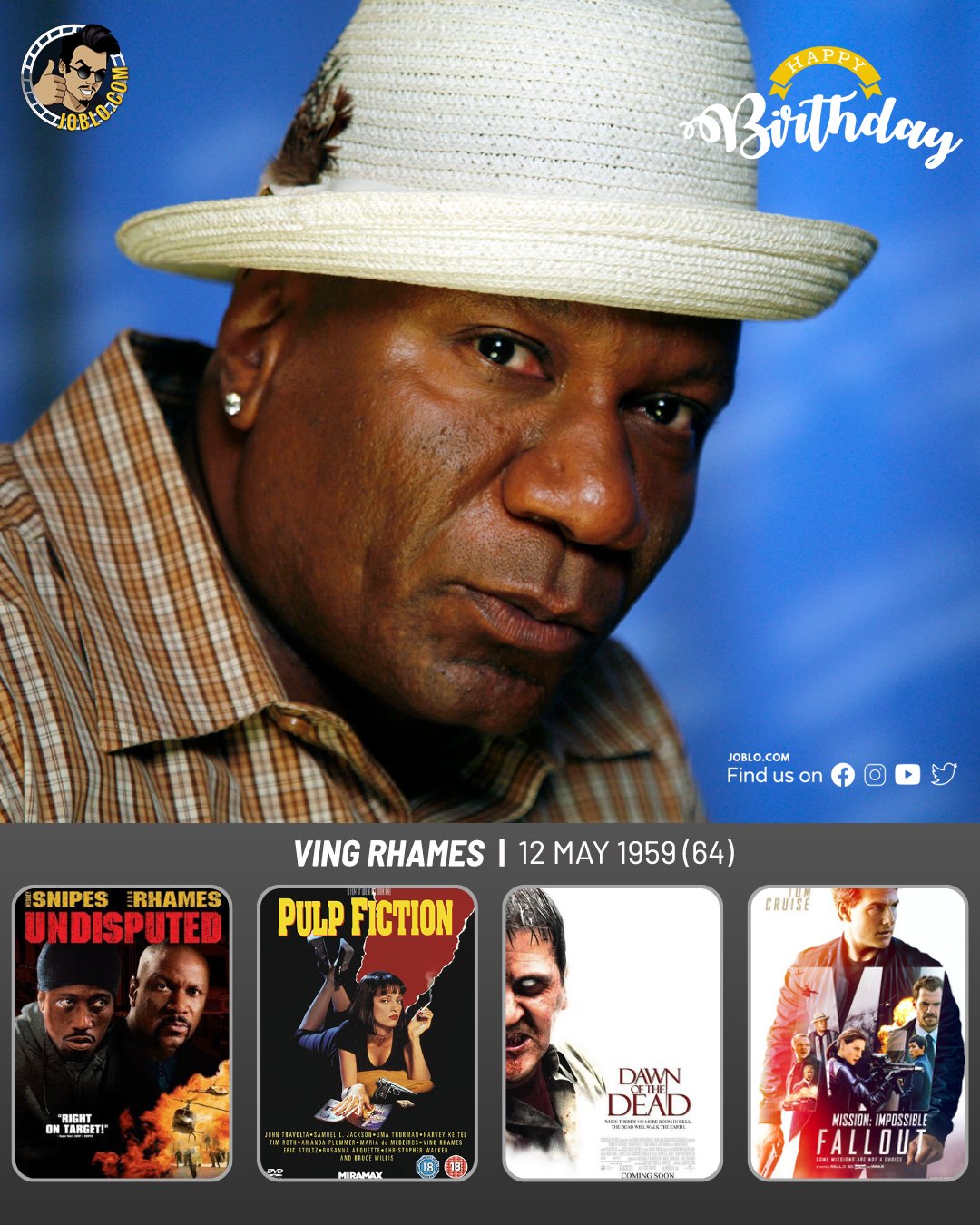 Happy birthday to Ving Rhames, who turns 64 today!    