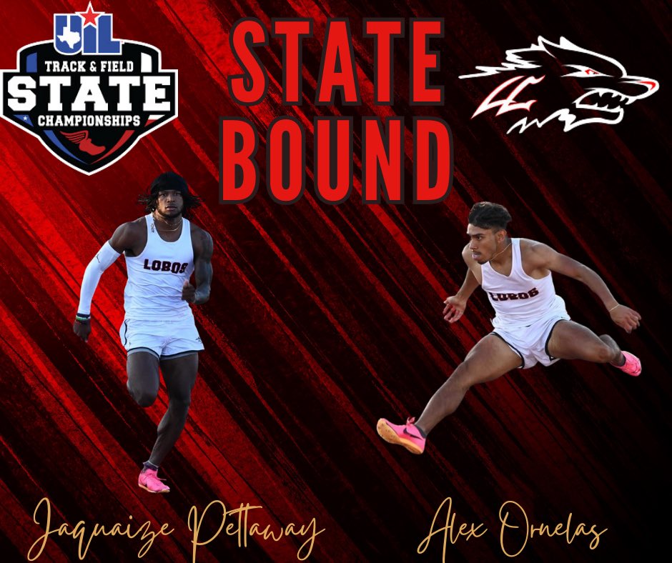 Jaquaize Pettaway (<a href="/JAQUAIZE4/">JAQUAIZE PETTAWAY</a>) and Alex Ornelas (<a href="/Alex_ornelas16/">alex ornelas</a>) are headed to Austin this afternoon for the <a href="/uiltexas/">Texas UIL</a> State Track Meet tomorrow! They are ready to represent their school, district and families at the highest level! <a href="/langhamcreekhs/">Langham Creek High</a> <a href="/CFISDAthletics/">CFISDAthletics</a>