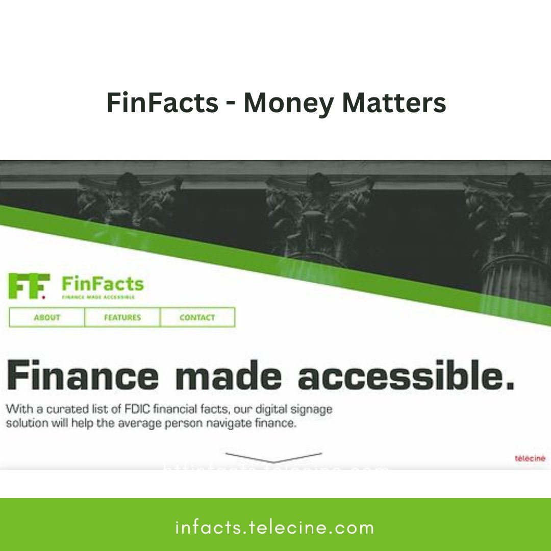 At Telecine, we understand the challenges banks face when communicating with their customers. That's why we've created FinFacts - a subscription-based library of animated content. ow.ly/ttEr50OhGK2

#FinFacts #TelecineSignage #digitalSignage #DigitalSignageContent #Banking