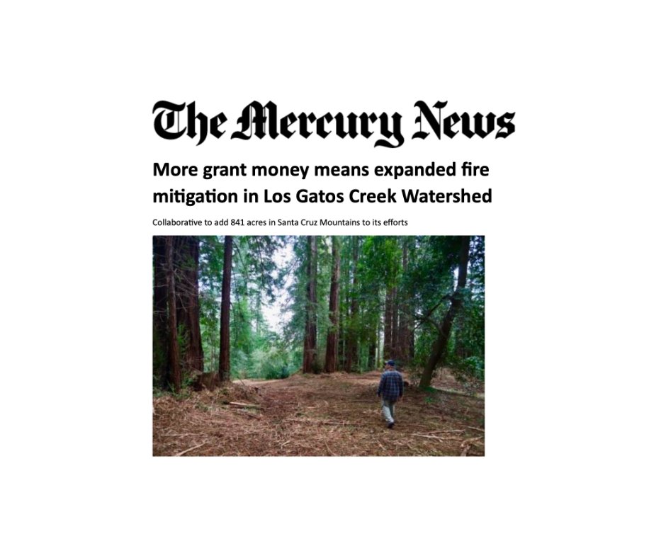 The Mercury News Article: More grant money means expanded fire mitigation in Los Gatos Creek Watershed
conta.cc/42K6nLA