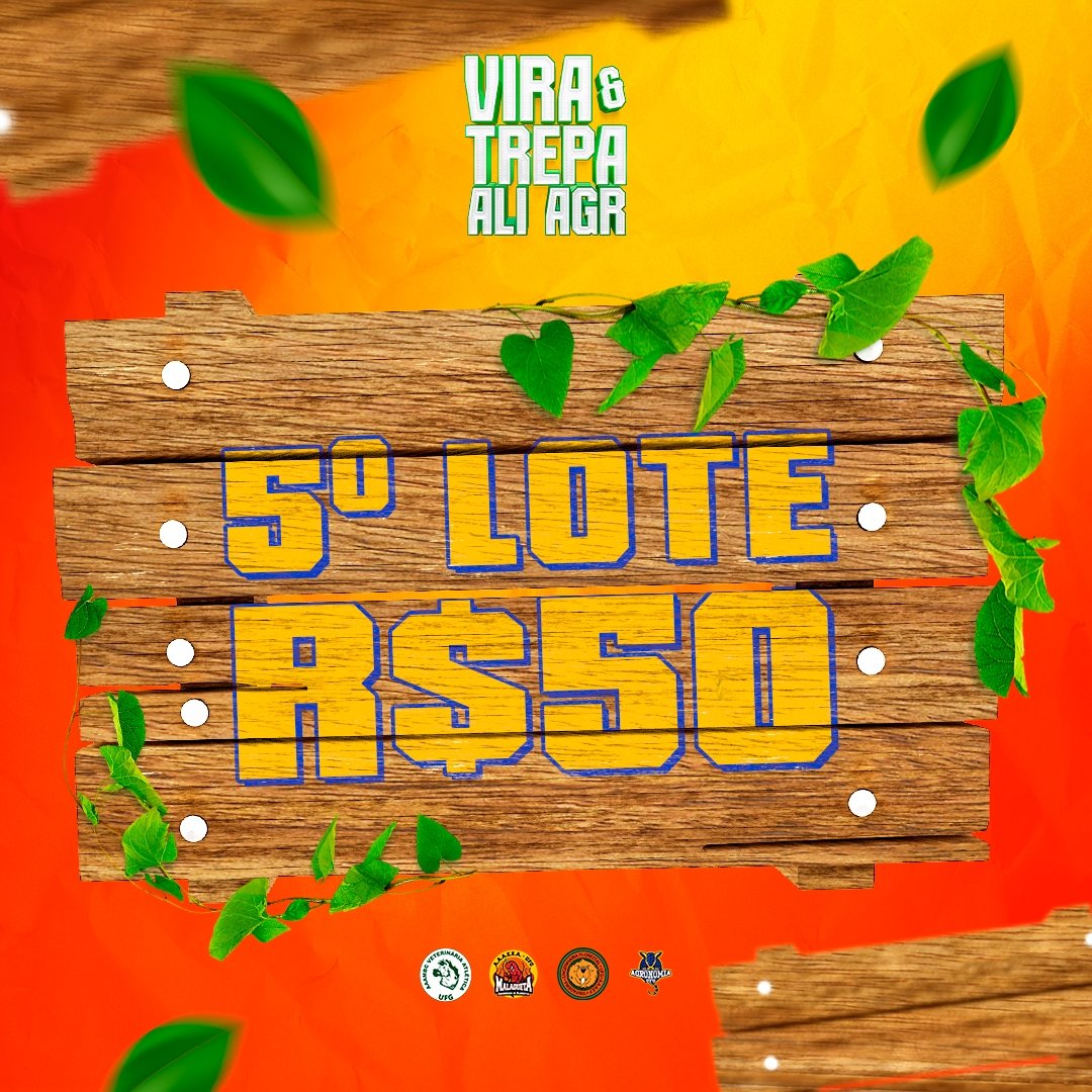 viralataufg's tweet photo. VIRA, VIRA, VIROOOUU! 🌴

Que a VTAA é um sucesso e está no QUINTO LOTE, já sabemos. Mas, você aí já garantiu seu ingresso ou vai esperar na portaria? 🤭

🚨Ingressos pela plataforma Cheers (link na bio), ou sem taxa com nossos comissários 🚨
SAVE THE DATE | 13•05 #VTAA 💚💙🧡❤️ https://t.co/i3Jyg3guTV