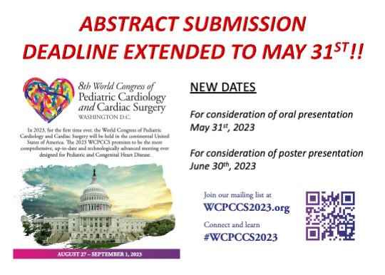 We will love to know about your research! Send your abstract to the #wcpccs2023 wcpccs2023.org