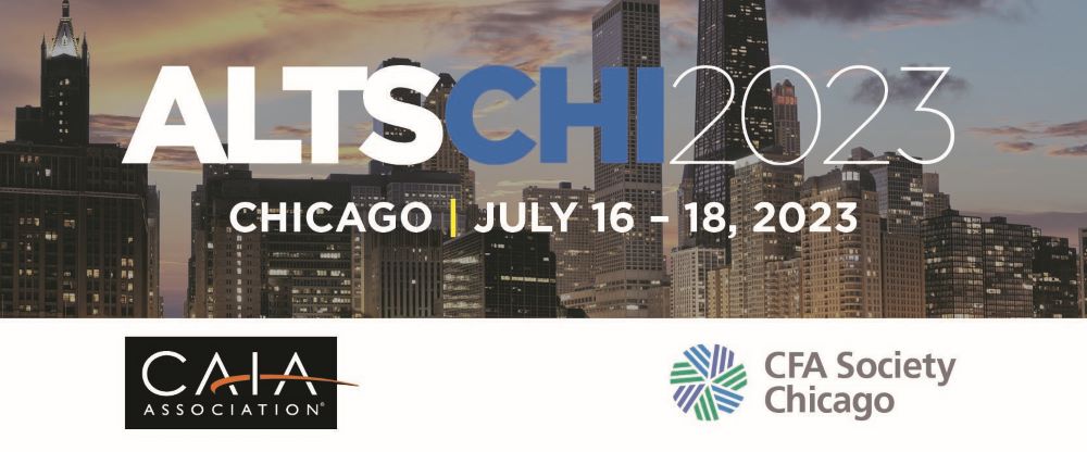 Join CFA Society Chicago in conjunction with Markets Group and the CAIA Association on July 16th-18th for the ALTSCHI Conference.  ALTSCHI is designed to provide relevant, education-focused content for alternative investments. Register at ow.ly/PRhY50OlNbv