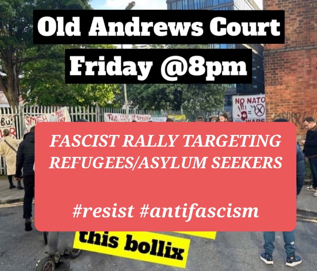 #Dublin - same fascists that attacked the refugee camp last night are planning another protest this eve!

#Organise #Resist
#NaziScumOffOurStreets 
#Ireland